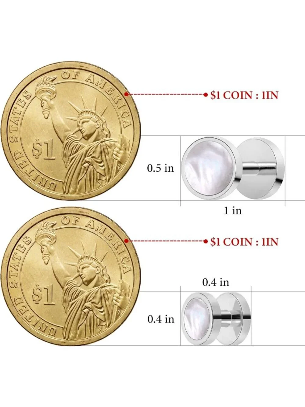 Elegant Mother-of-Pearl Tuxedo Shirt Button & Cufflink Set for Weddings & Events